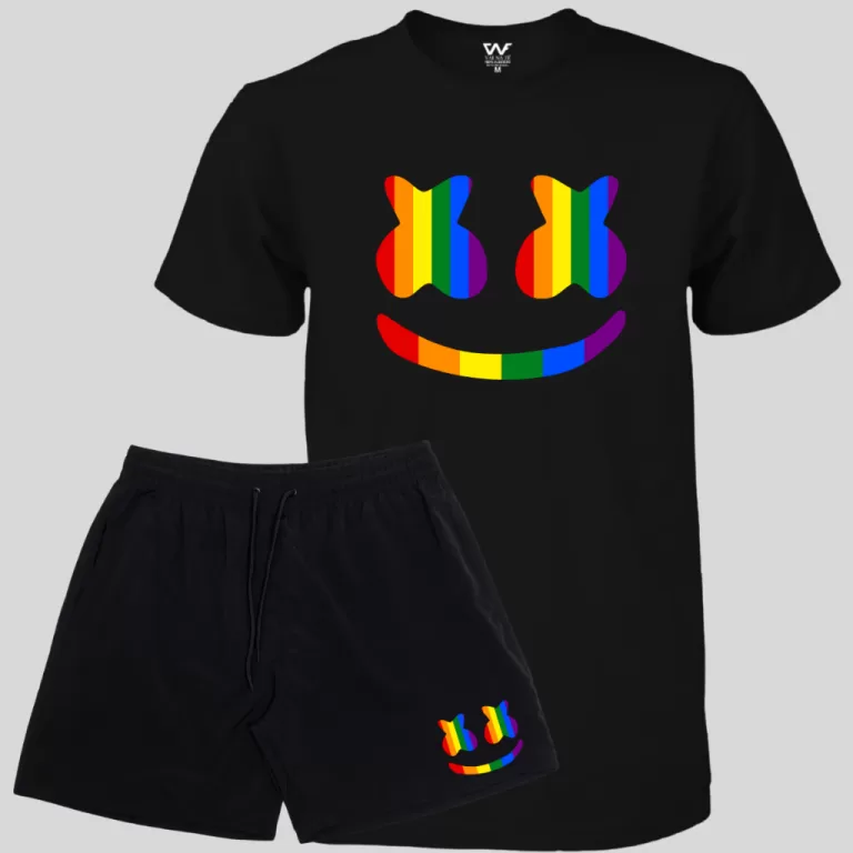 Conjunto Short Praia Masculino Elastano + Camisa C