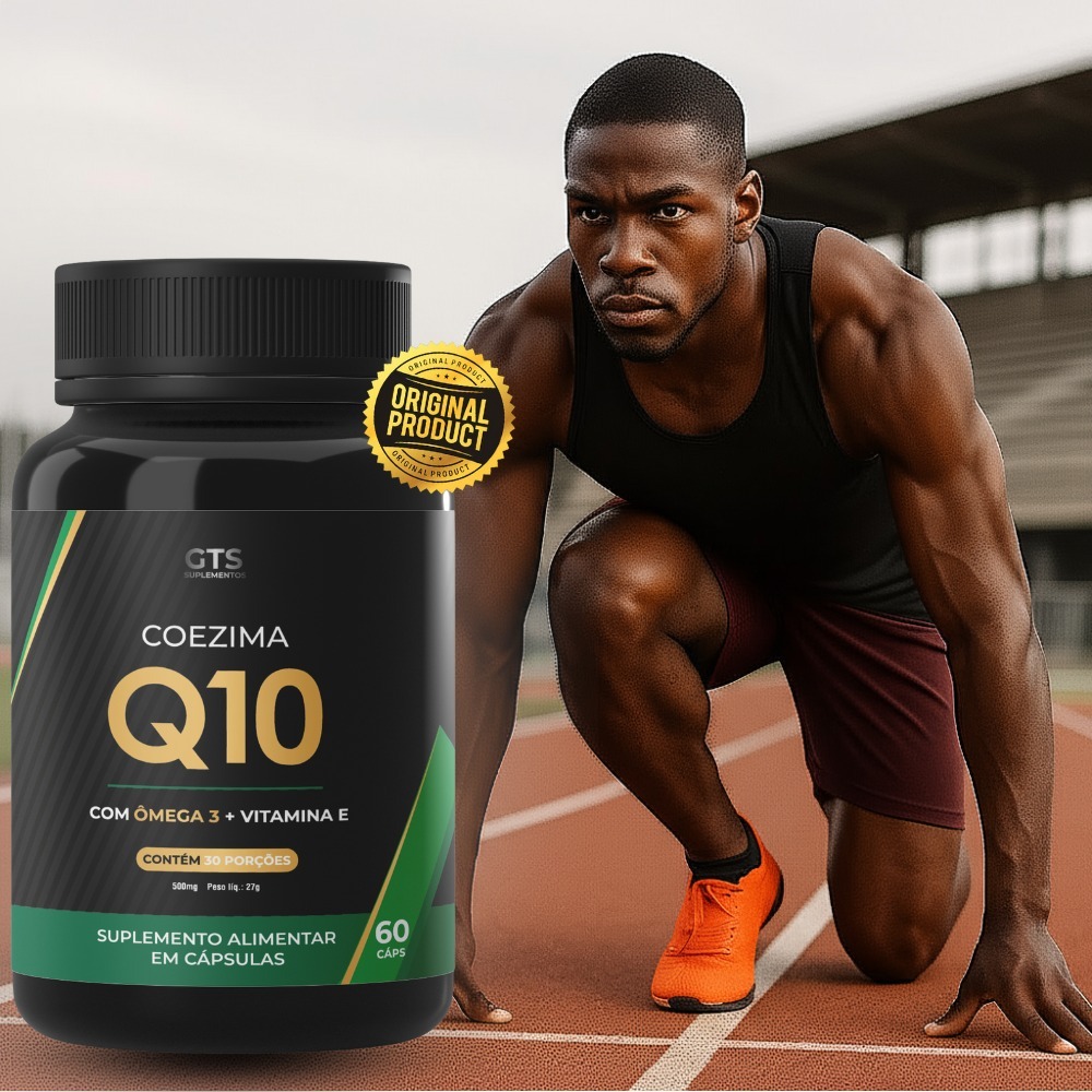 Coenzima Q10 500mg Com Ômega 3 e Vitamina E 60 cápsulas