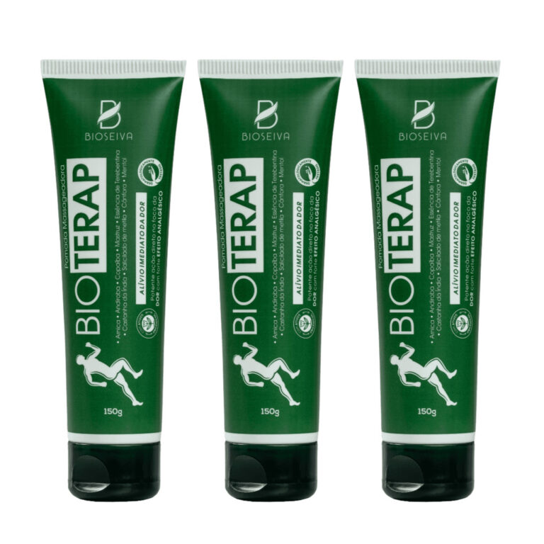 Kit 3x Pomada Massageadora BIOTERAP BioSeiva 150g 