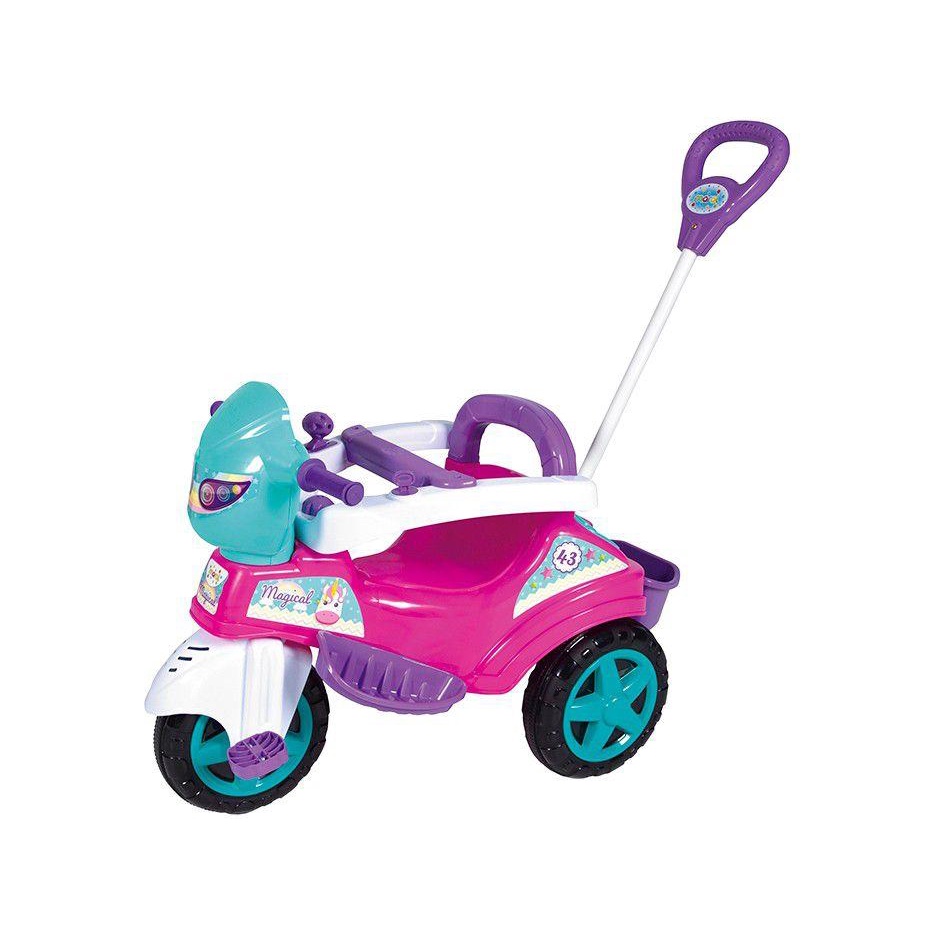 Carrinho De Passeio e Pedal Triciclo Baby City Menina – Maral