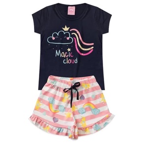 Conjunto Infantil Verão Menina Marinho