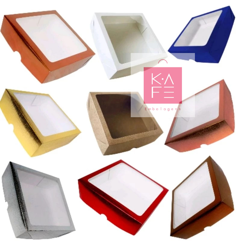 Caixa com Visor S22  20x20x6 cm 10 unidades  ASSK  Kafe Embalagens