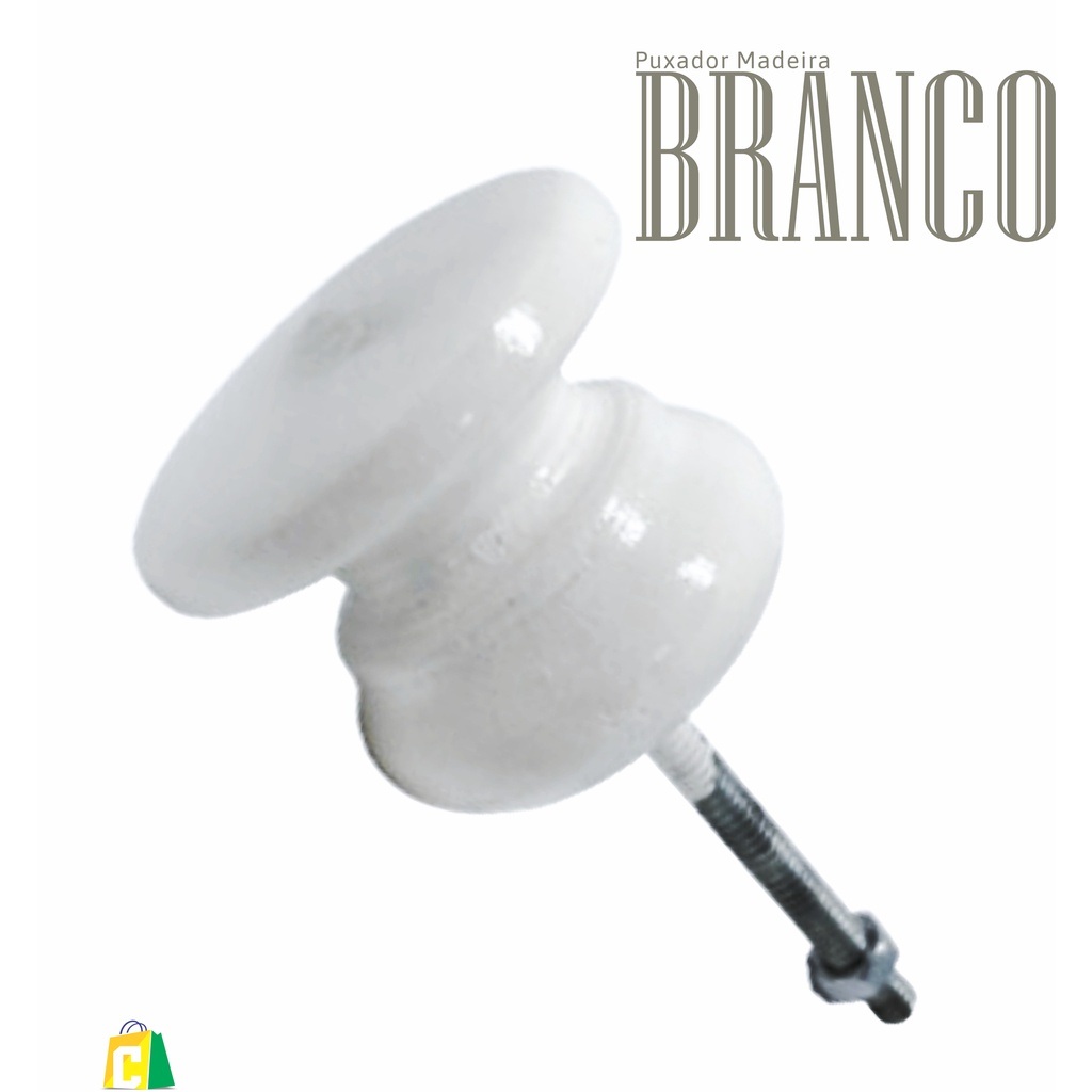 Puxador De Madeira  Móveis Rústicos  Gaveta E Porta Branco