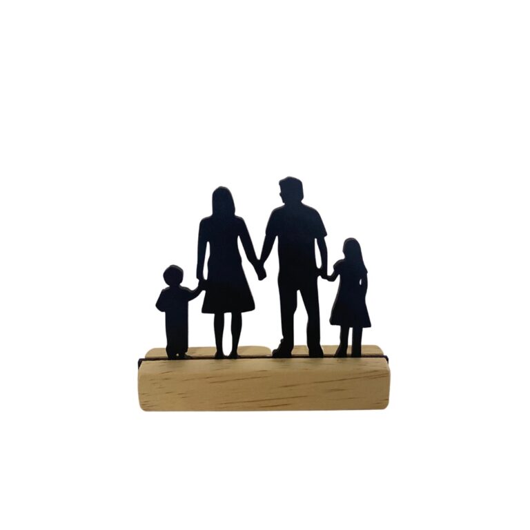 Enfeite de Mesa – Silhueta Família – 
