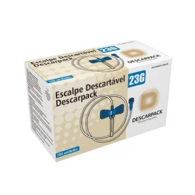 Escalpe Descartável 23g – Descarpack 100uni