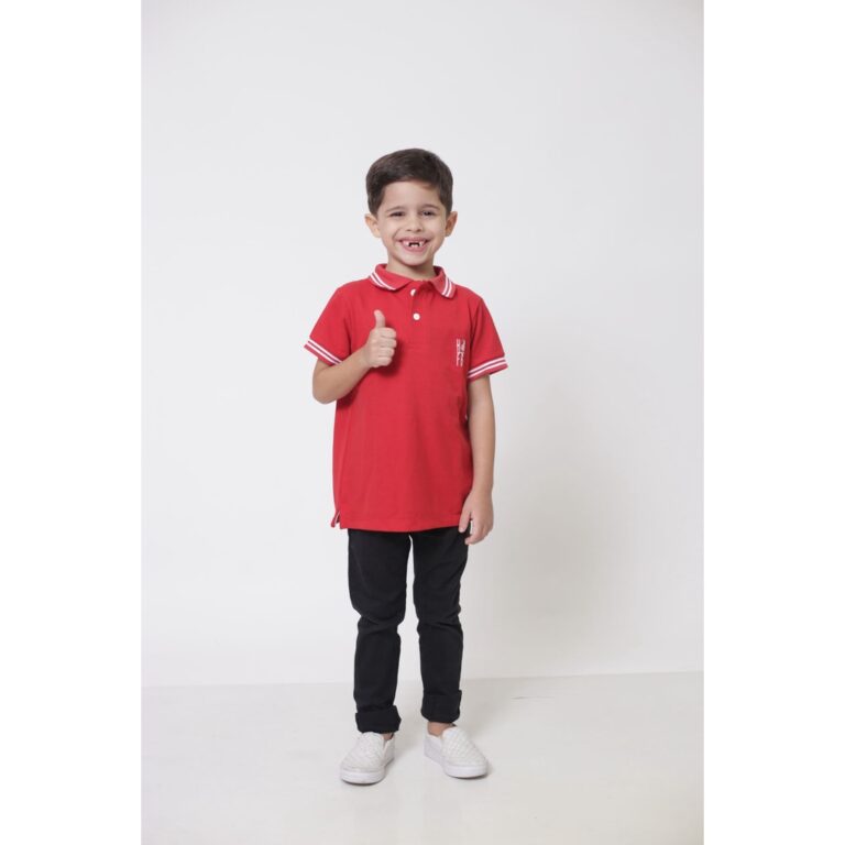 Camisa Polo ou Body Polo Infantil Vermelho