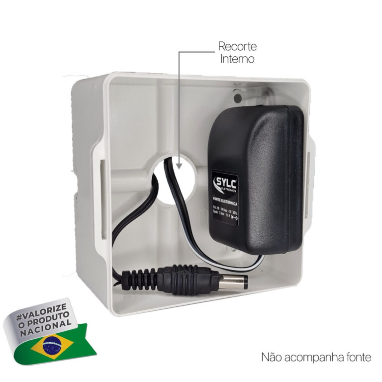 Caixa de passagem Sobrepor Alojamento cabos Cftv O