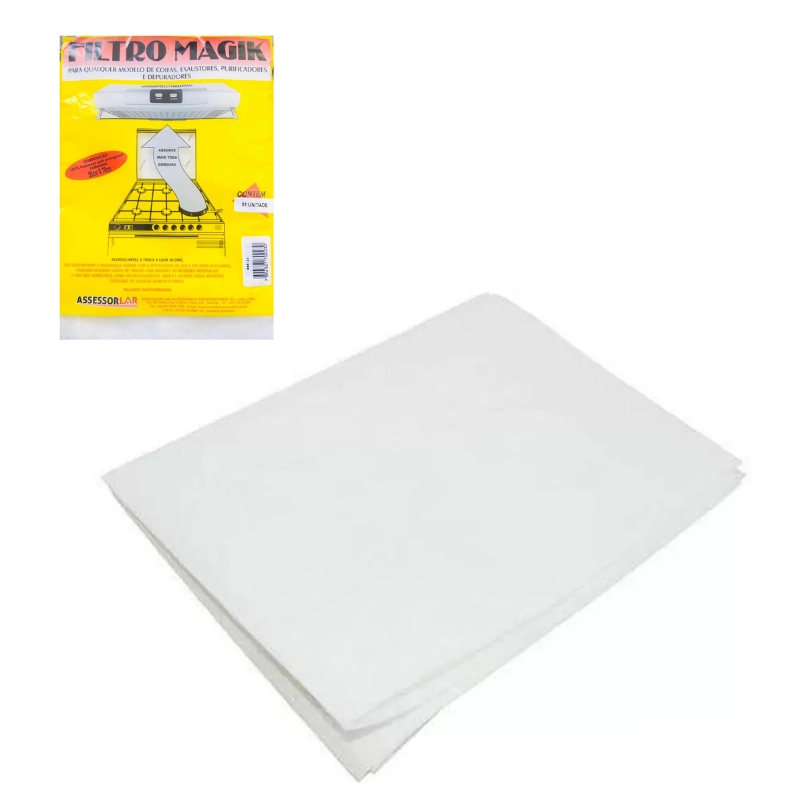 Filtro para Exaustor e Qualquer Modelo de Coifa Branco