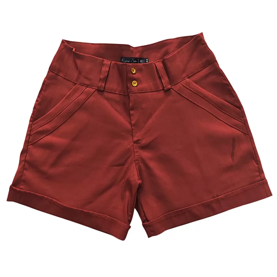 Bermuda Feminina Com lycra Cos Alto PLUS SIZE