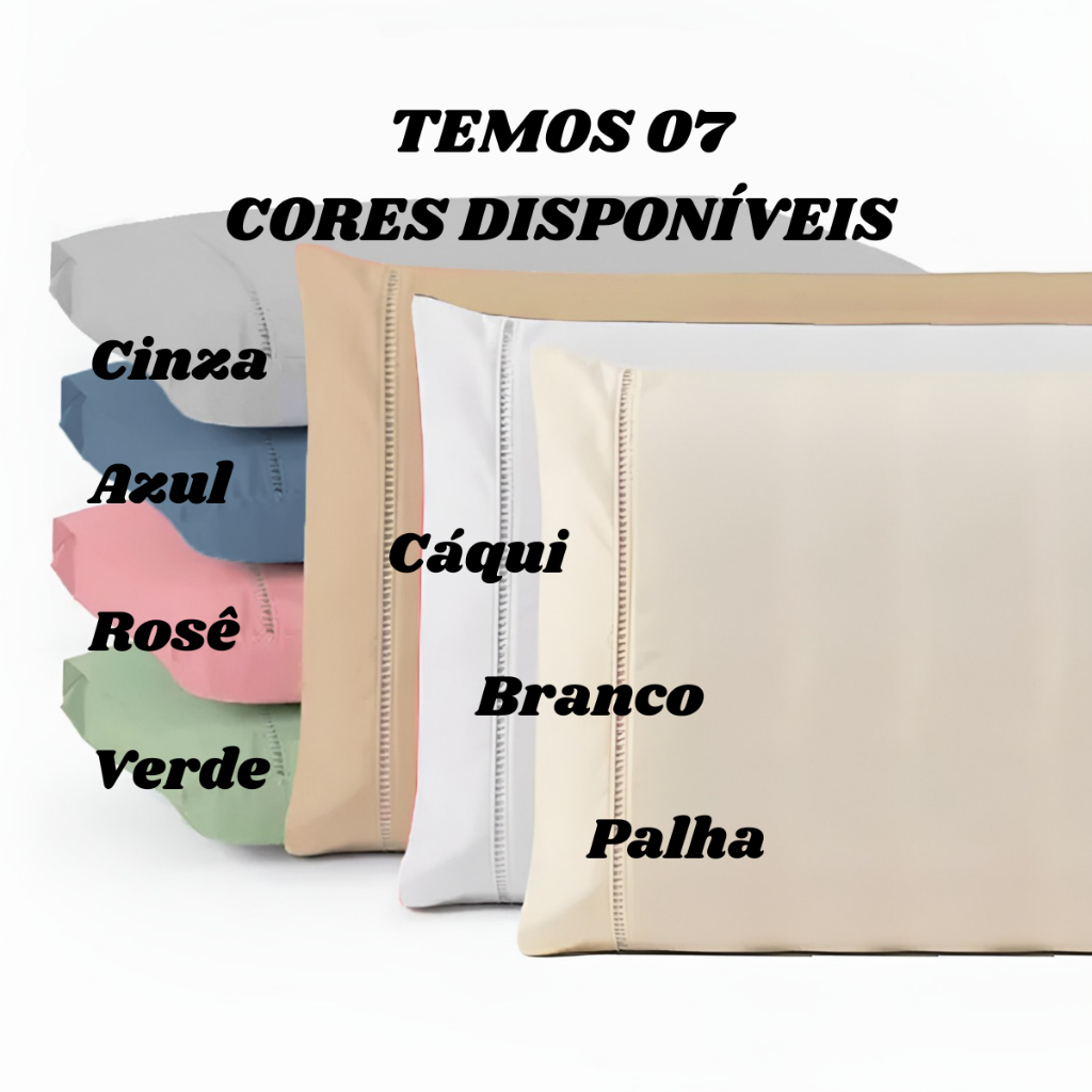 Kit com 4 Fronhas Percal 270 Fios – Premium, Toque Ultra Suave e Conforto Luxuoso
