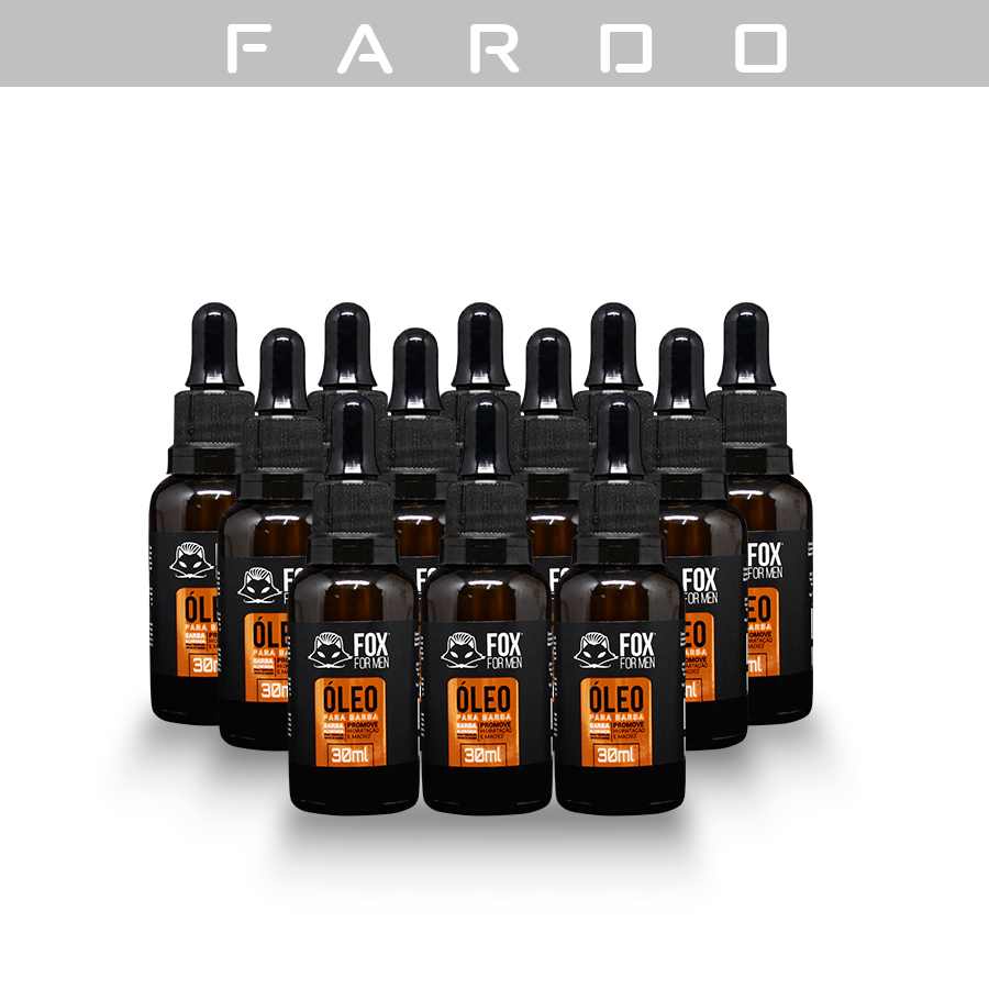 OLEO PARA BARBA 30ML – FOX FOR MEN – 12 unidades