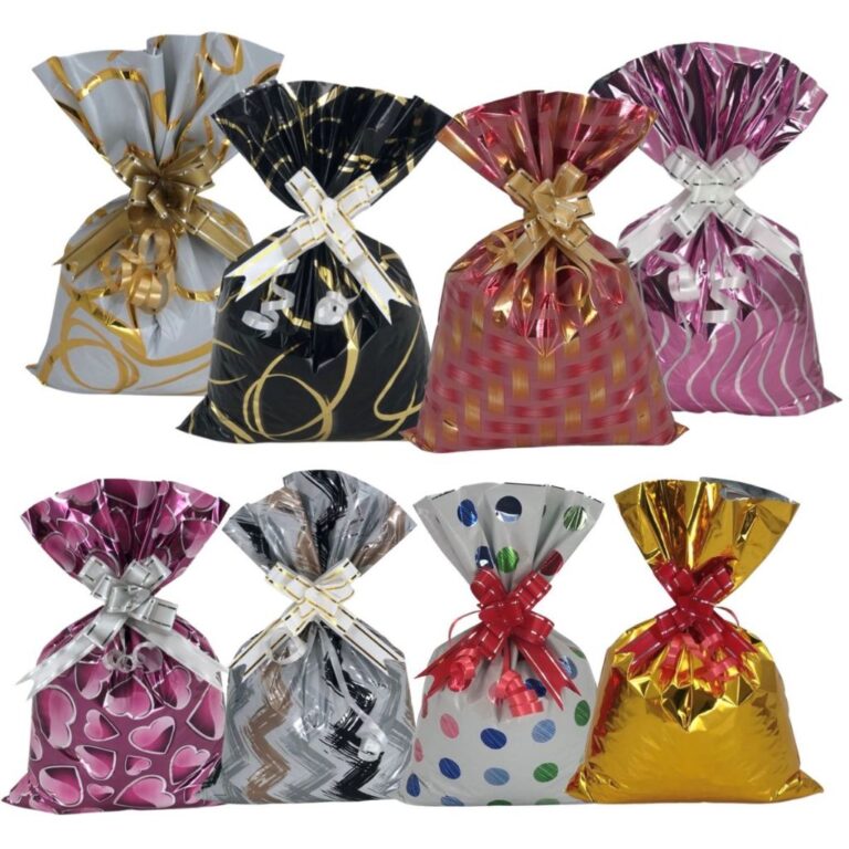 50 sacos de Presente 25x36cm BOPP Metalizados
