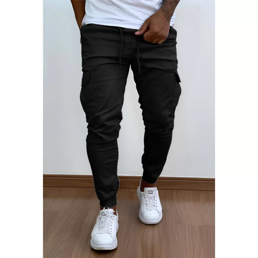 Calças Jogger Cargo Skate Masculinas Premium Com bolso Lateral