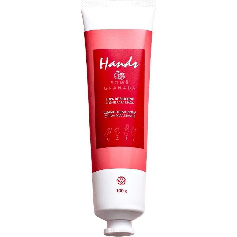 Luva De Silicone Romã Creme Para As Mãos Hands 100g Hinode