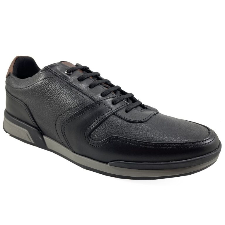 Sapatênis Couro Kildare Grid Masculino – Pr