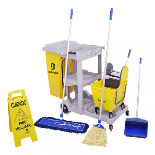 Kit Carrinho De Limpeza Profissional América Bral