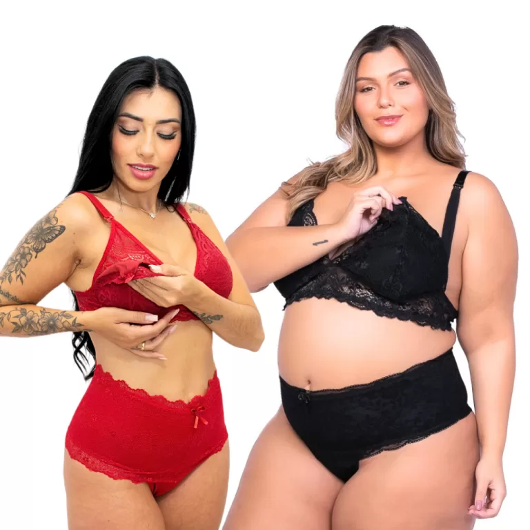 Kit 2 Conjuntos Pós Parto Amamentar para Lactante