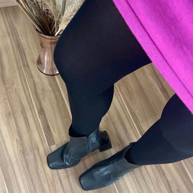 Meia-Calça Clássica de Alta Elasticidade Look Elegante e Sofisticado FIO 80