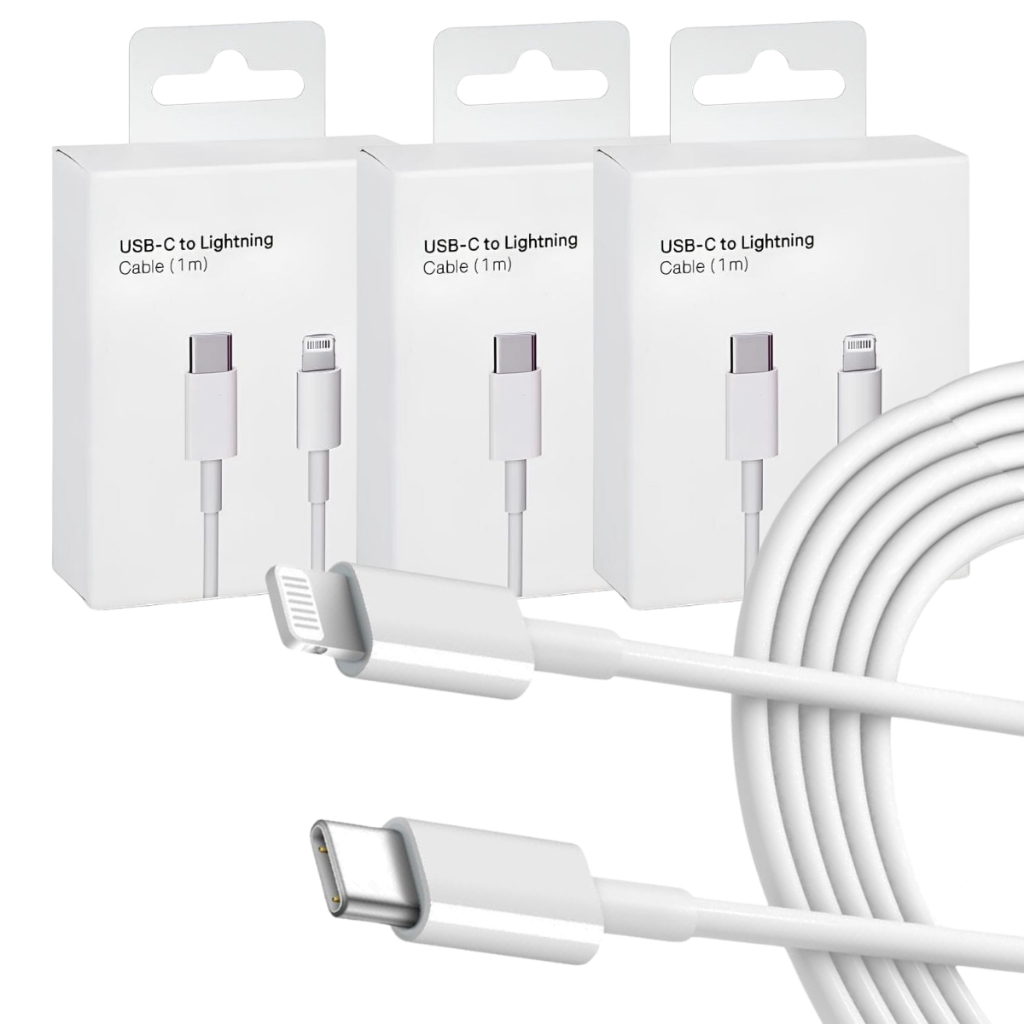 Kit 3 Cabo Carregador Turbo Celular Tipo C Lightning Fonte Transferência de Dados Carregador Celular