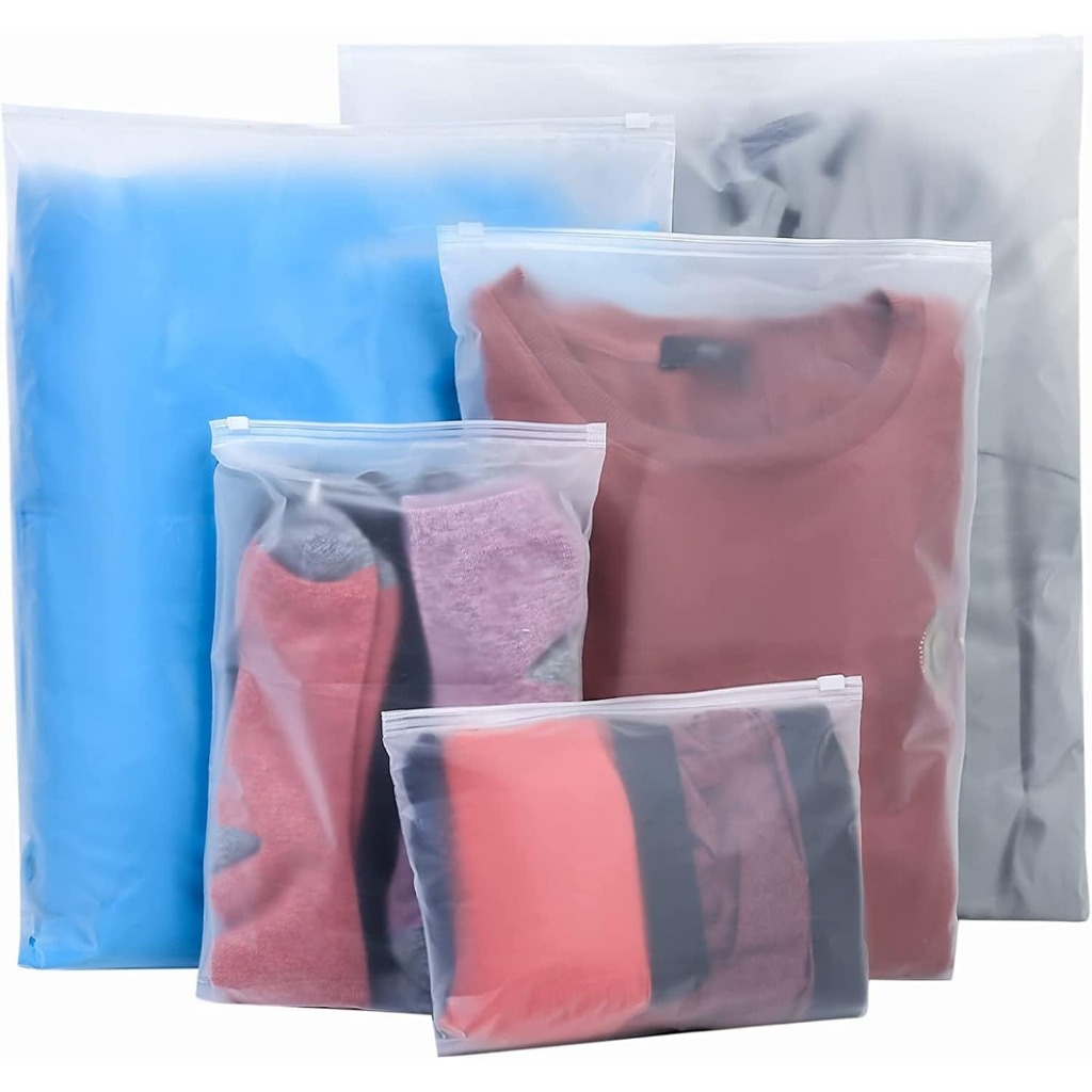 Kit 20 Unidades de Saco Zip Fosco Armazenamento Para Roupa