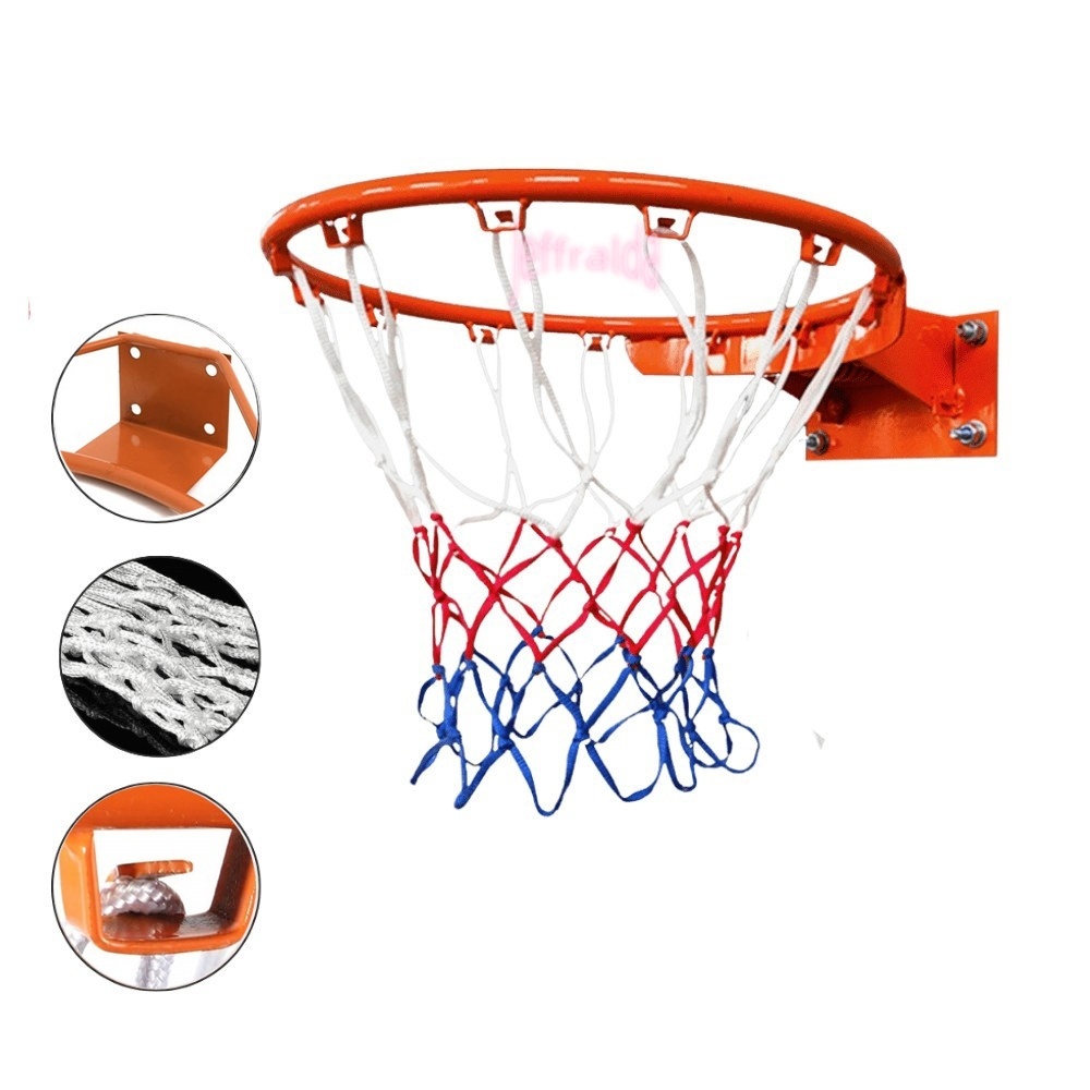 Aro de Basquete Cesta Tamanho Oficial Basquete Aço Carbono 45cm com Rede