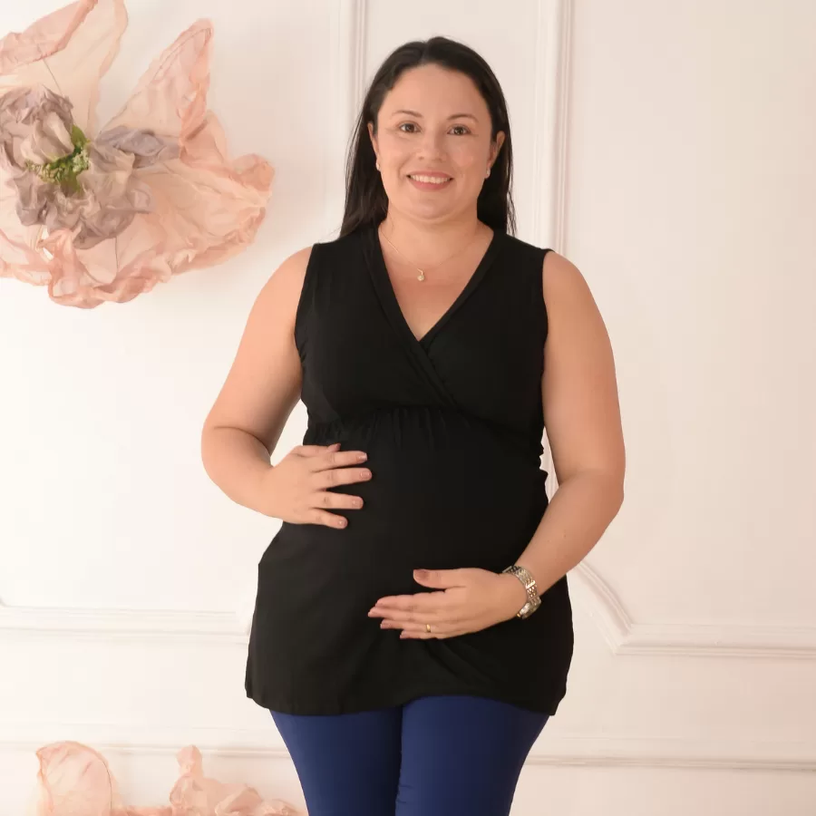 Blusa Bata Regata Para Gestante Roupas de Grávida Estilosa Para Amamentação Confortável Promoção