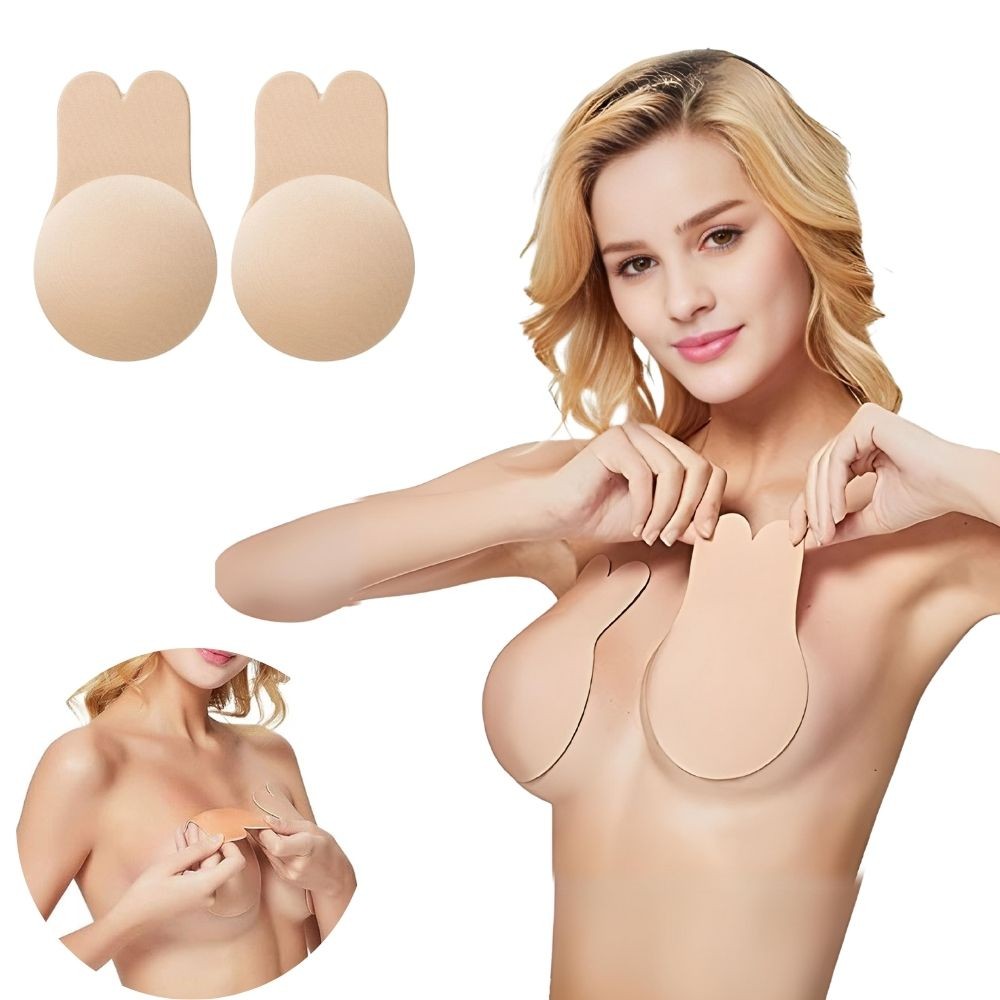 Sutiã Adesivo Super Up Tamanho Médio Bege Levanta e Realça Ricca