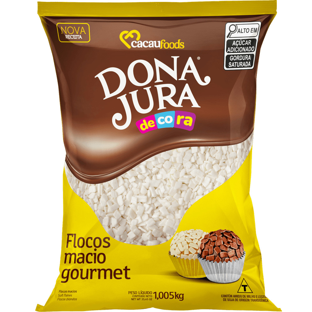 Flocos Sabor Chocolate Branco 1,005kg – Dona Jura
