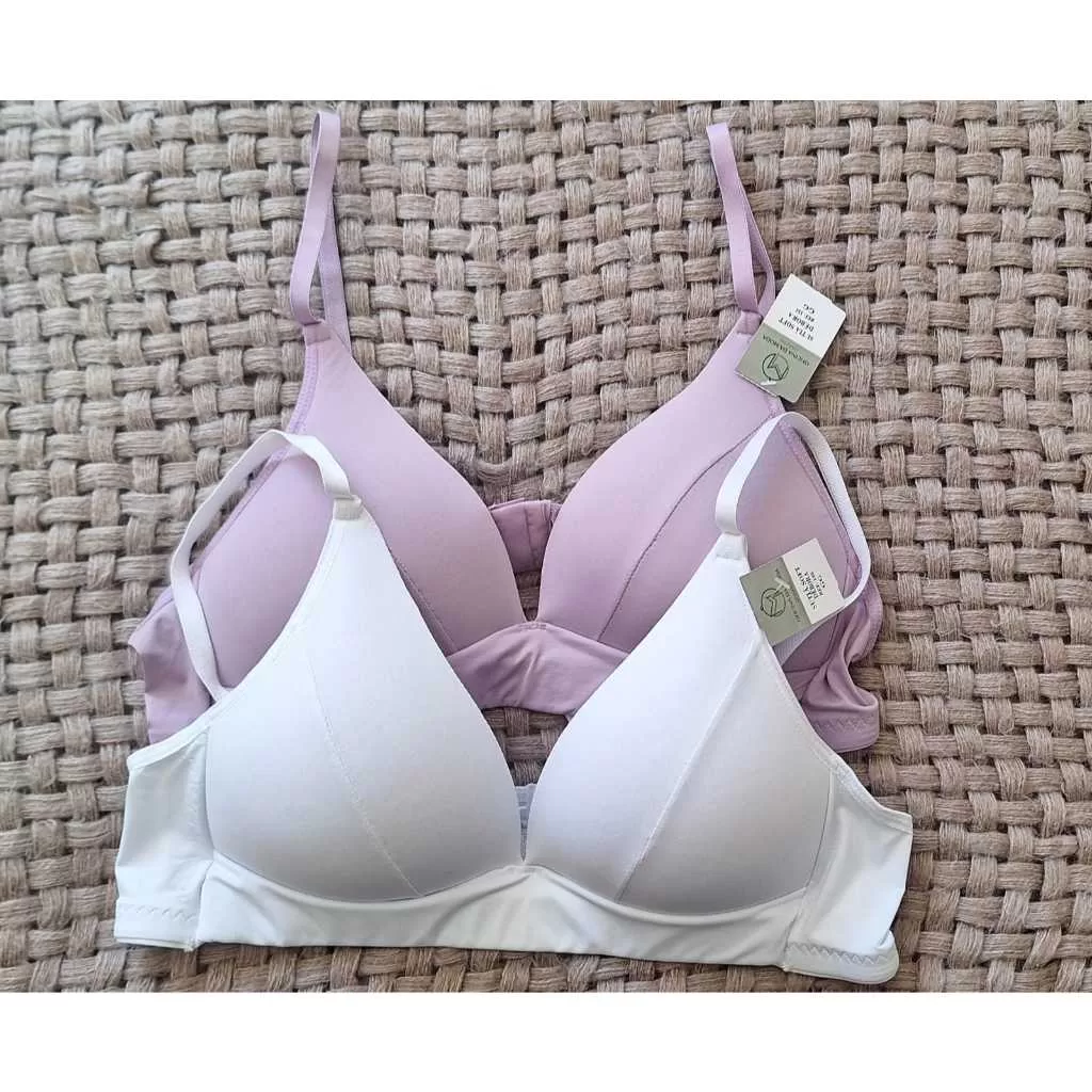 Kit 2 Sutiãs Sem Aro Microfibra Macia Bojo Soft Conforto Diário