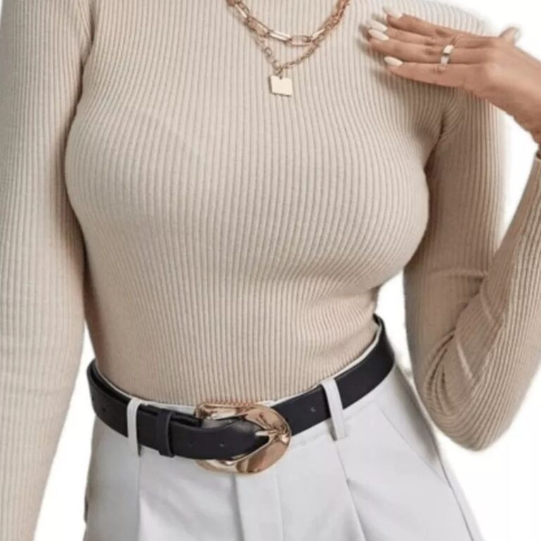 Blusa Cacharrel Trico Manga Longa Tricot Feminina 