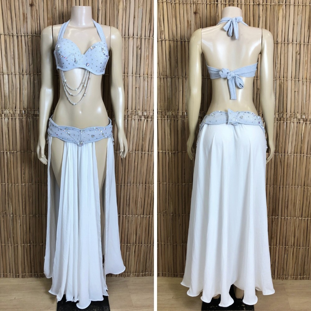 [Liquidação] Dança do Ventre Traje Bordado Completo – Pronta Entrega – TPCL-806