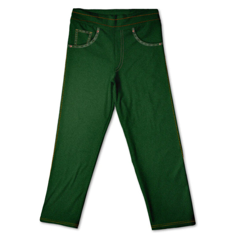 Calça Fake Jeans Infantil Verde Militar MiniBoo P
