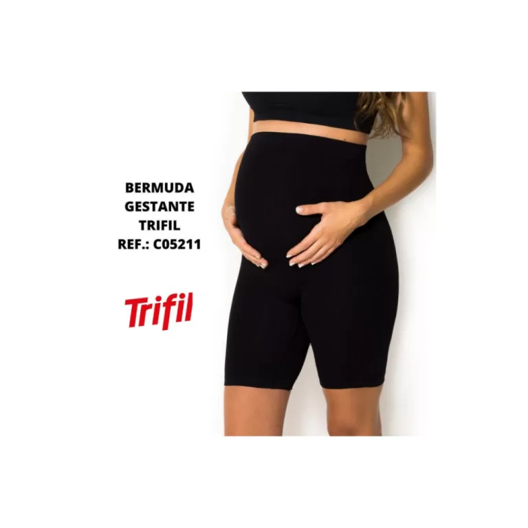 Bermuda Short Gestante Cintura Alta Maternidade Tr