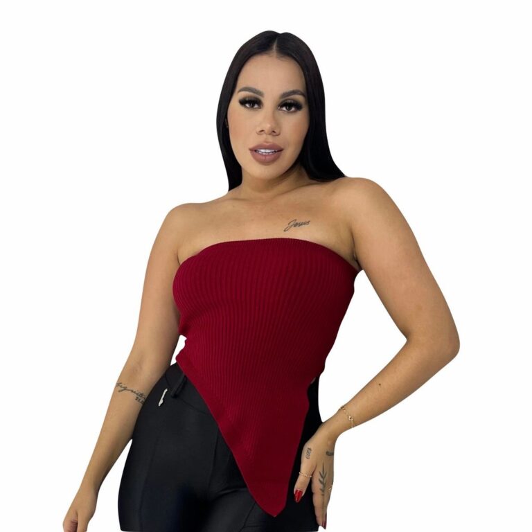 Top Croped Feminino Moda Feminina Tricot Modal Can