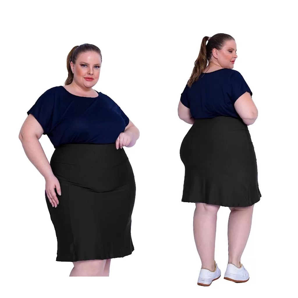 Saia Short Fitness Roupa Evangélica Plus Size Academia Caminhada Modesta G1 E G2