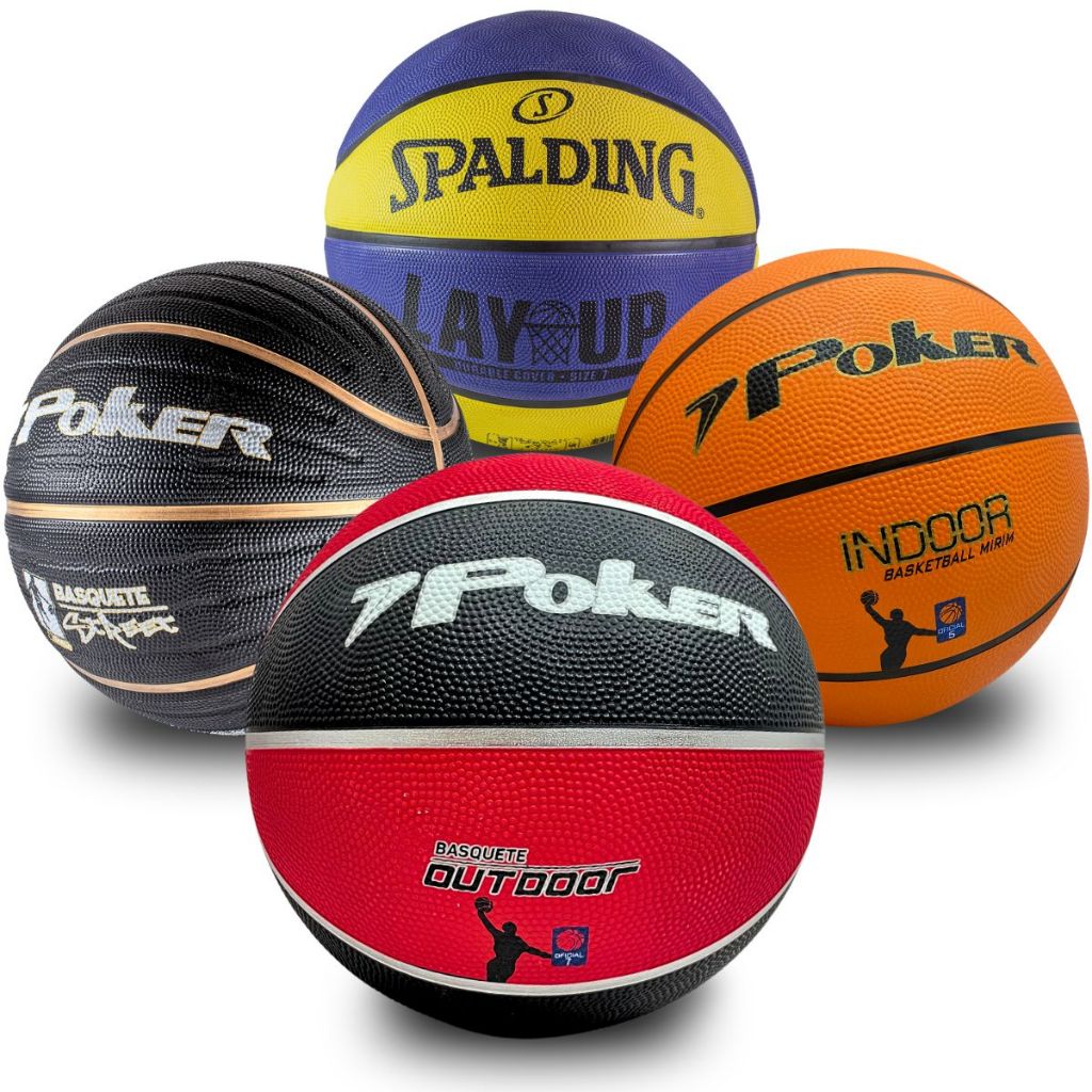 Bola Basquete Outdoor Poker Profissional Tamanho 7 Oficial Reforçada Impermeável Resistente Original
