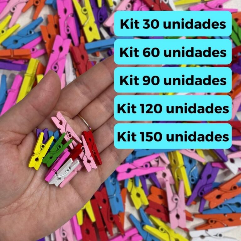 Mini Prendedor de Madeira Pregador Pregadores Pren