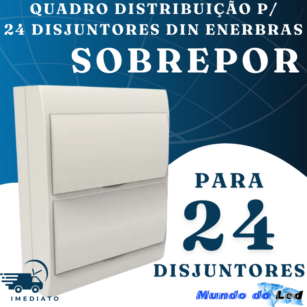 Quadro Distribuicao 24 Disjuntores Din Sobrepor Enerbras