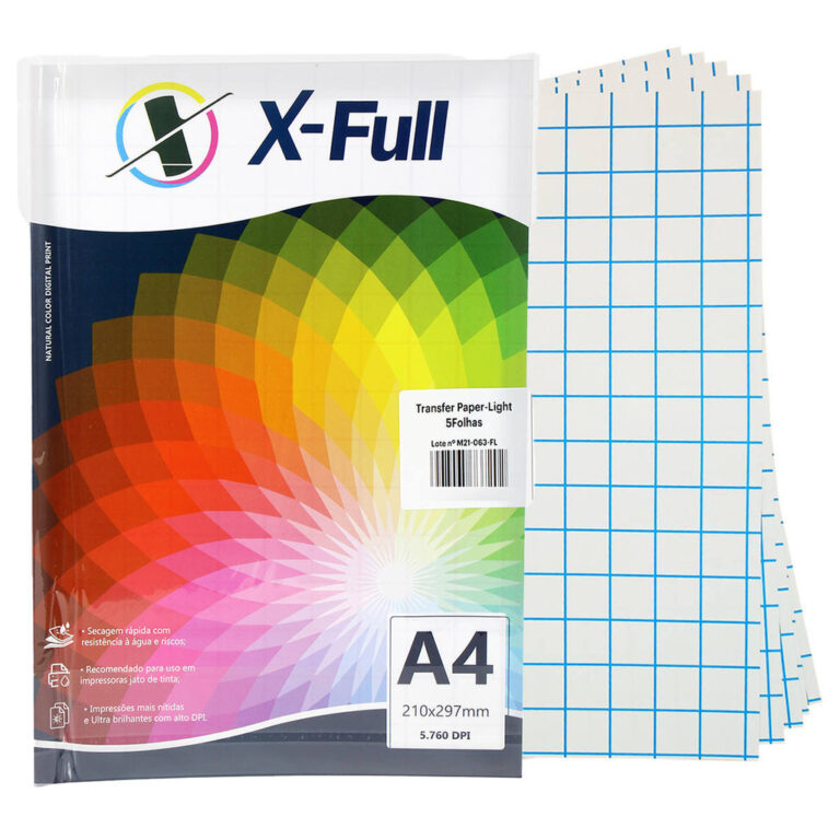 Papel Transfer Light 150g A4 Pacote com 5 folhas p