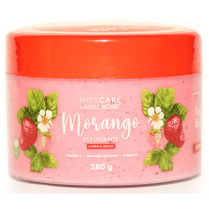 Miss Rôse Esfoliante Corpo e Rosto Morango 280g