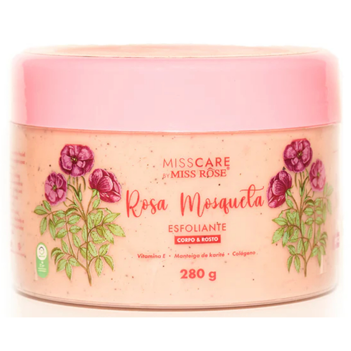 Miss Rôse Esfoliante Corpo e Rosto Rosa Mosqueta 