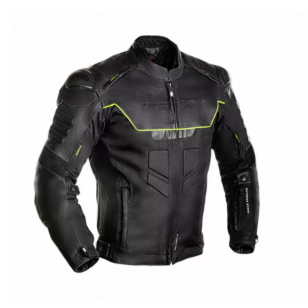 Jaqueta Texx Falcon V2 Masculina Couro Legítimo com Forro Térmico Removível Proteção para Moto