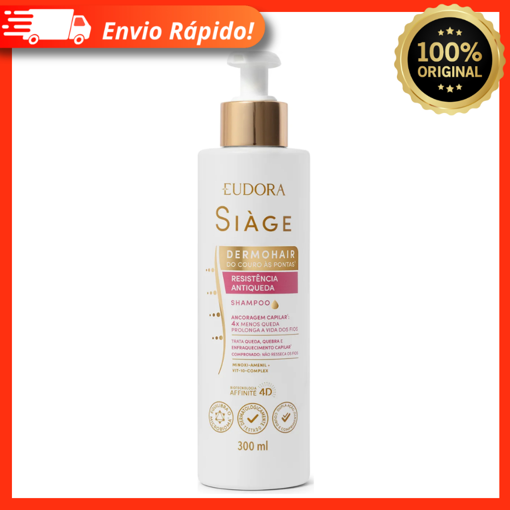 Shampoo Siàge Dermo Hair Resistência Antiqueda 300ml – Eudora