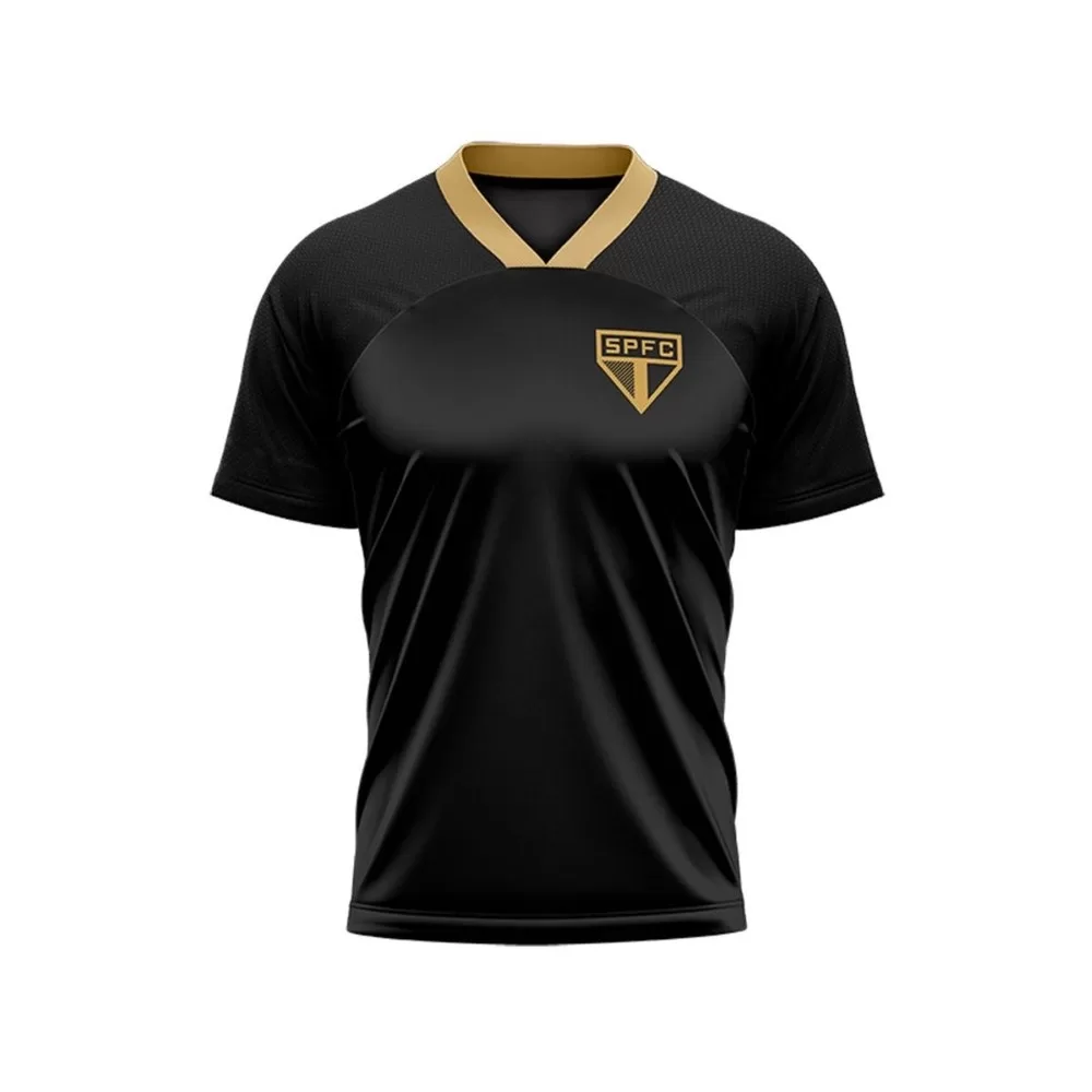 Camisa São Paulo Principio Masculino – Preto e Dourado