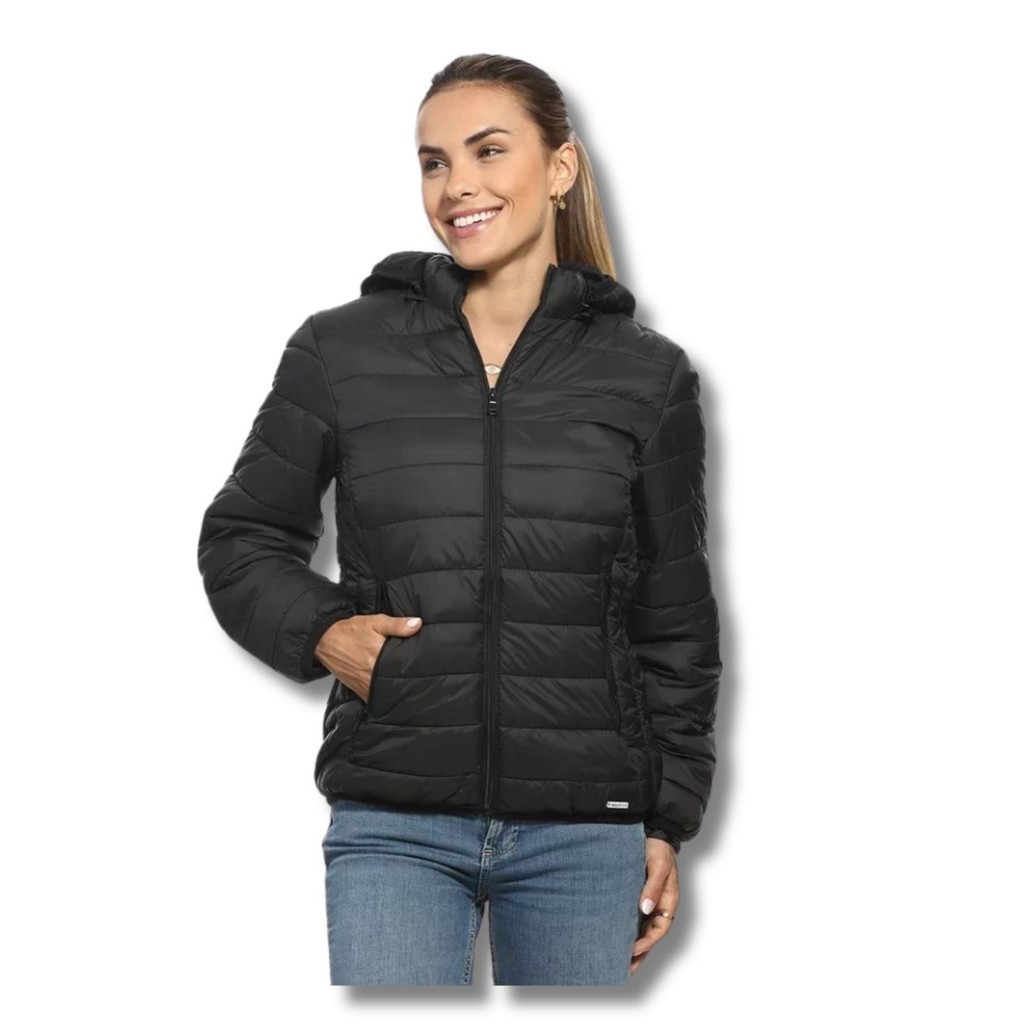 Jaqueta Feminina VLCS Inverno Minimalista Puffer