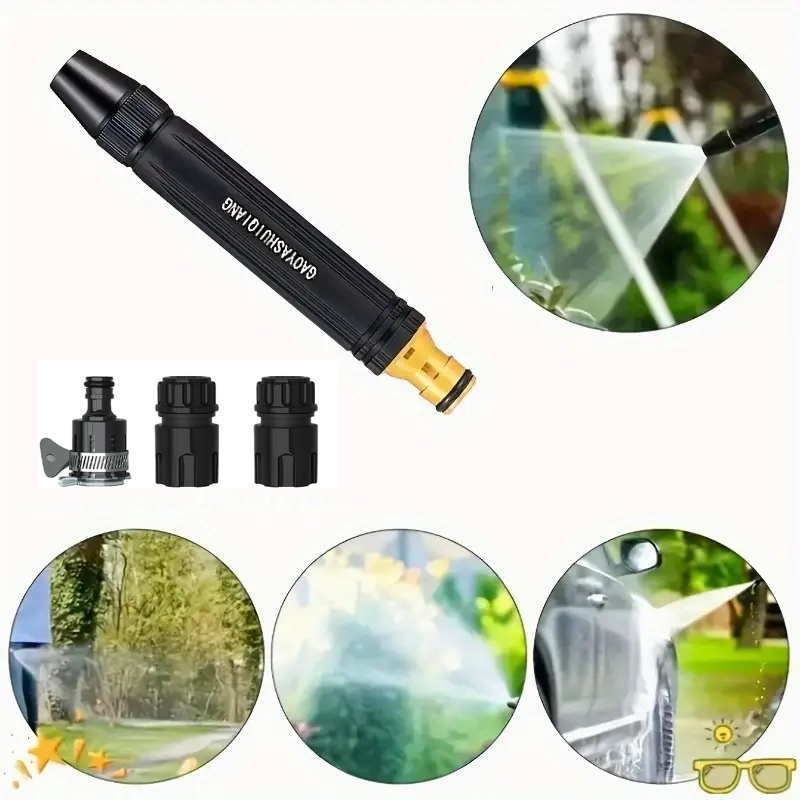 3 Em 1 Bico Esguicho De Alta Pressão Para Torneira Mangueira Lavagem Carros Moto Rega Jardim Lava Ja