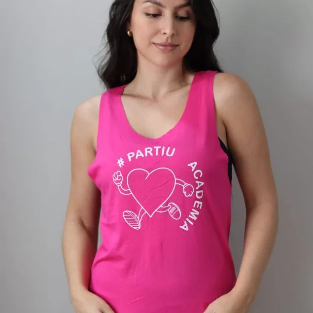 **Camiseta Regata Feminina Blusa Fitness com Estam