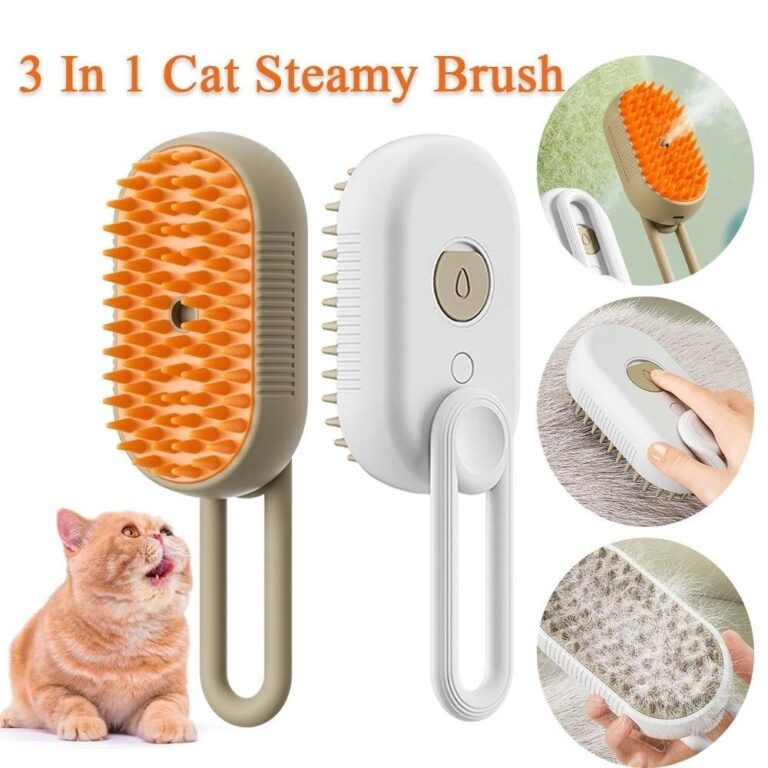 Escova A Vapor Para Gatos Cães 3 Em 1 Escovas El