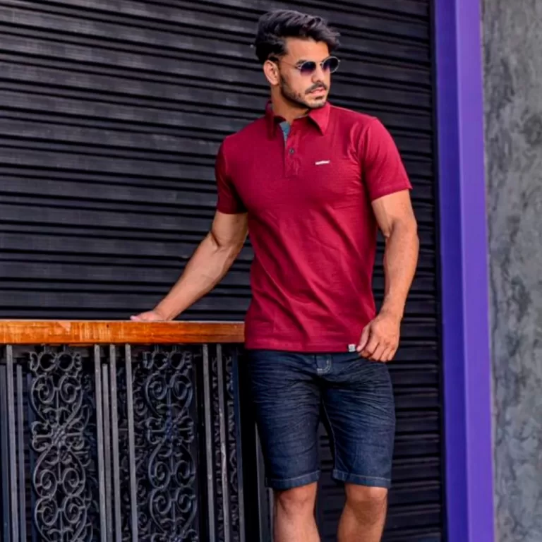 Camisa Gola Polo Masculina Algodão Fio 30 Slim Pr