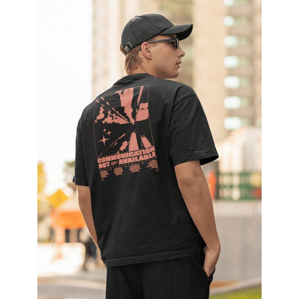 Camisa Camiseta Oversized Gola Alta Streetwear Masculino e Feminino para Treino e Dia a Dia Preto e